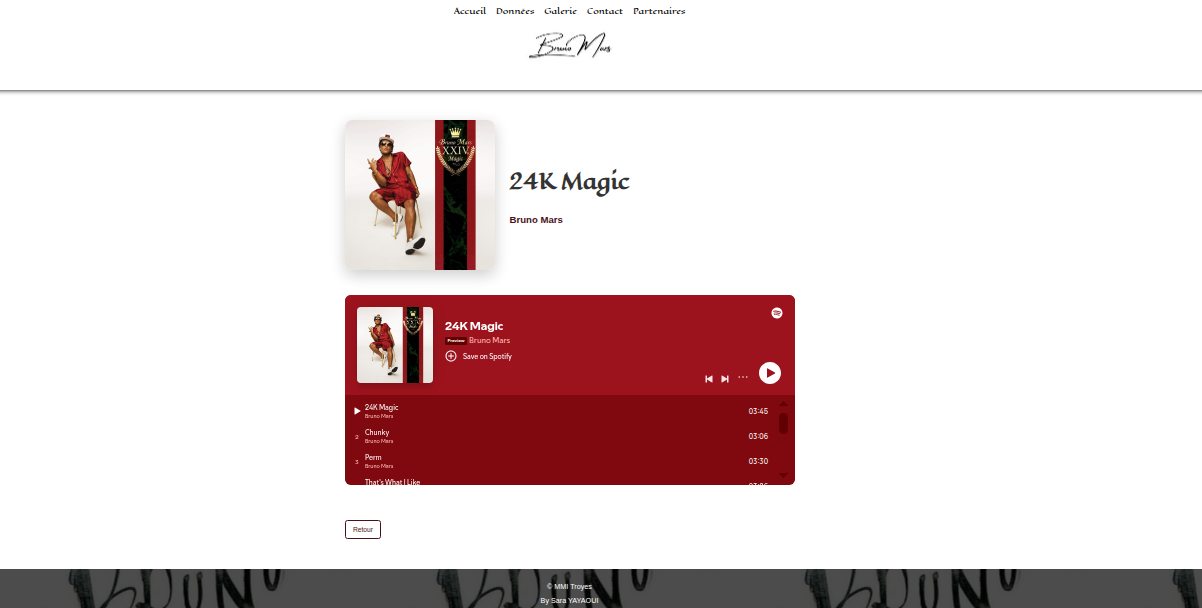 Bruno Mars Fan Site — vue 1